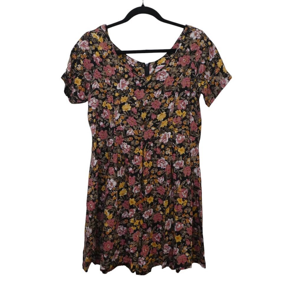 Vintage Y2K Energie Floral Short Sleeve Shorts Romper Womens Large
